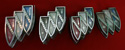 1962 Electra Far Right Emblem, others are 1963-65 Electra, Wildcat, LeSabre trunk lock key cover