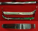 This is a 1968 GTO Right Hand Lower Valance rechromed trim piece.  These are 1970 GTO pair of valance trim rechromed, original GM.  1955-56 Pontiac Chieftain Starchief NOS chrome tail fin piece.
